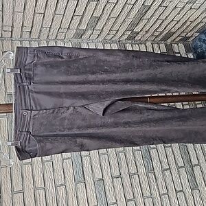 Coldwater Creek Faux Suaded Pants Sz 14 Brown
